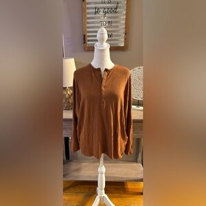 NWT Blank Button Front Dolman Henley